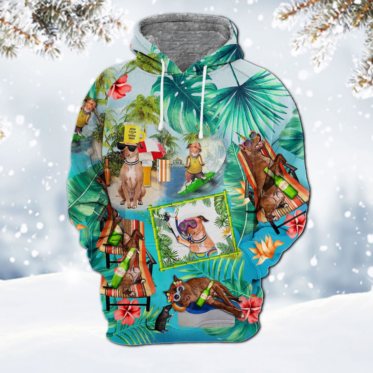 American Pit Bull Terrier 1-Surfing Hoodie