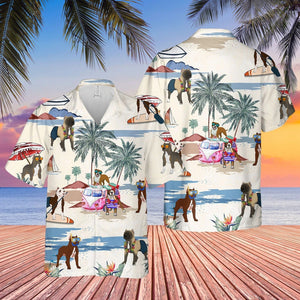 American Pit Bull Terrier Summer Beach Hawaiian Shirt