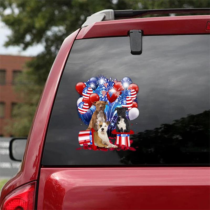 American Staff - Fireworks Celebration Car Sticker