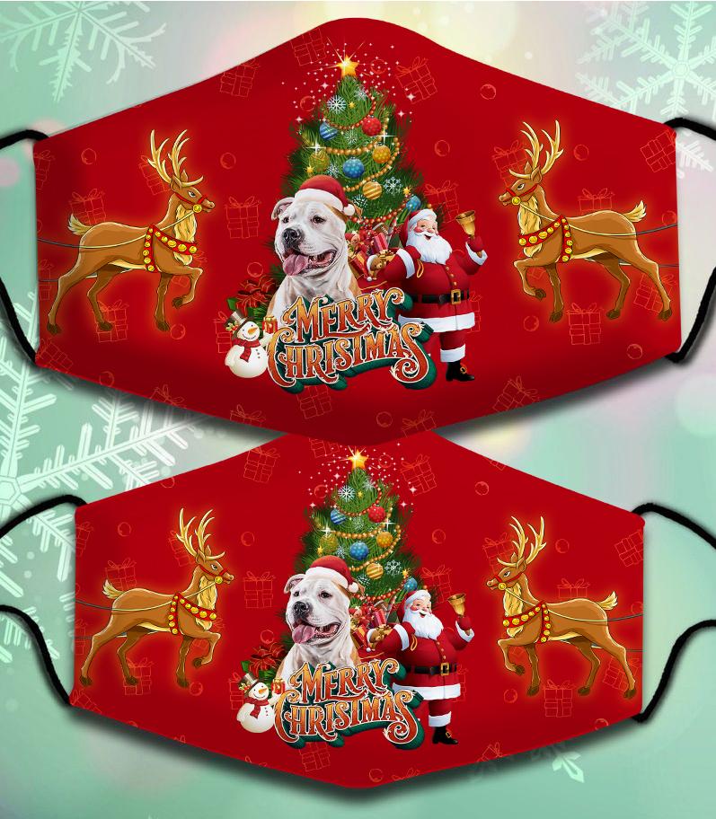 American Staffordshire Terrier-Santa Claus&Dog-Veil