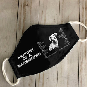 Anatomy Dachshund EZ03 0707 Face Mask