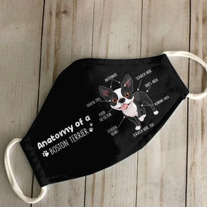 Anatomy Of A Boston Terrier EZ03 0707 Face Mask