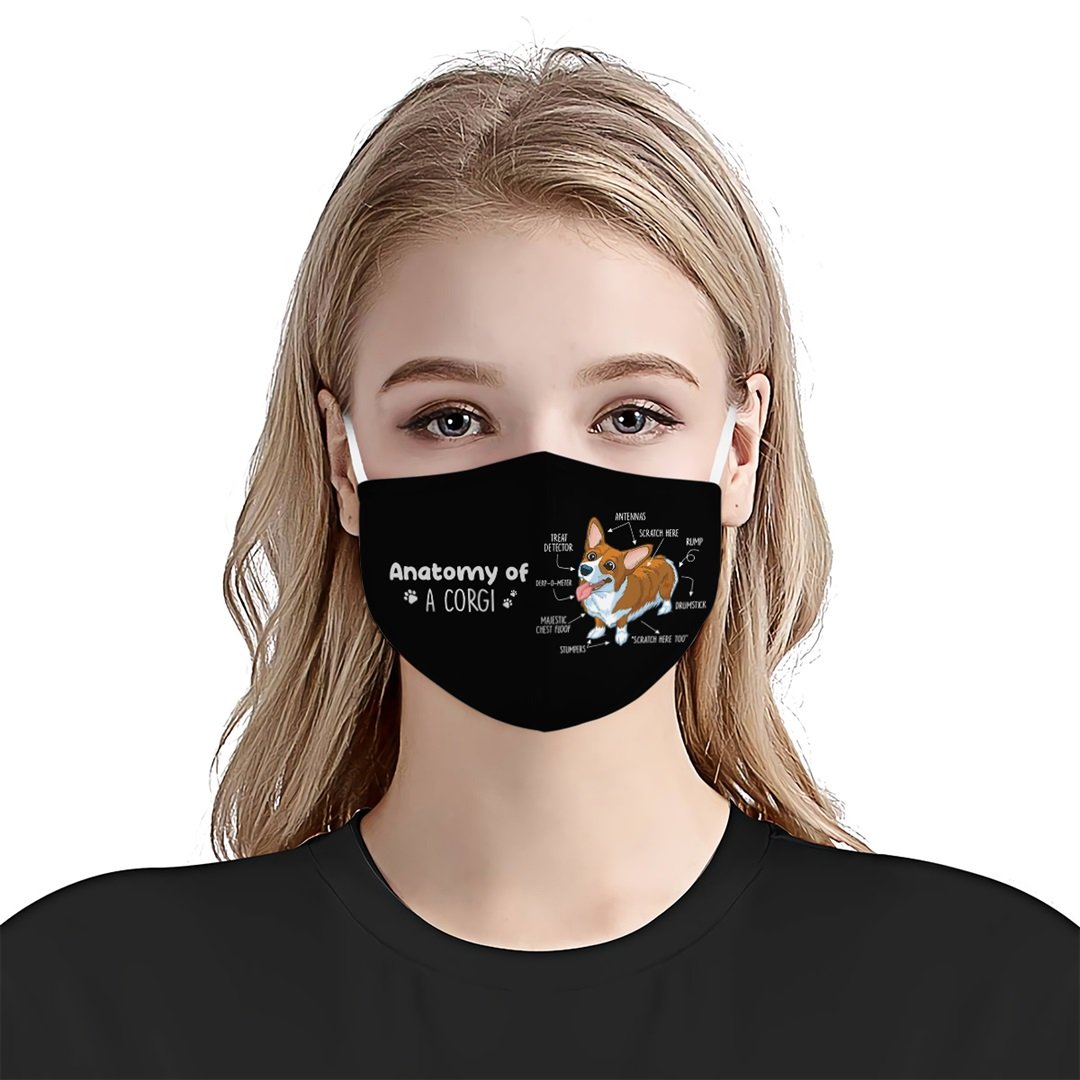 Anatomy Of A Corgi EZ03 0707 Face Mask