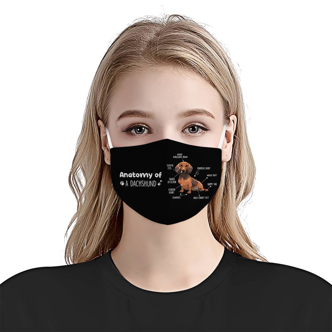 Anatomy Of A Dachshund EZ03 0707 Face Mask