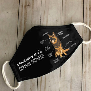 Anatomy Of A German Shepherd EZ03 0707 Face Mask