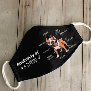 Anatomy Of A Pit Bull EZ03 0707 Face Mask