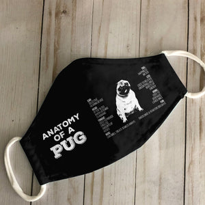 Anatomy Pug EZ03 0707 Face Mask