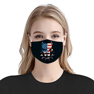 Premium Pitbull America Flag EZ05 1704 Face Mask
