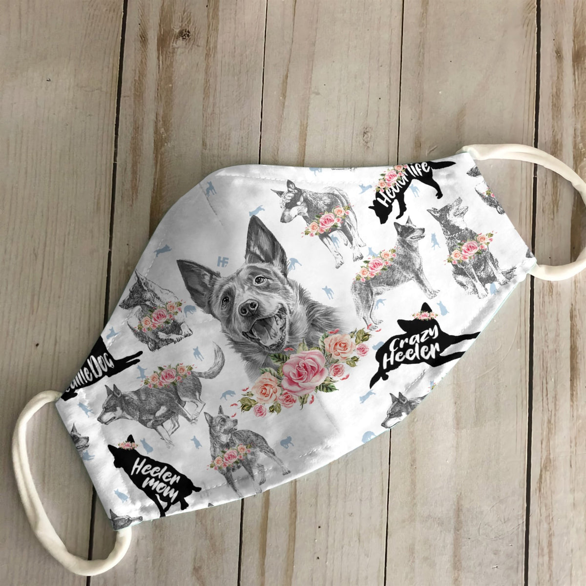 Australian Cattle Dog Floral Vintage EZ07 0207 Face Mask