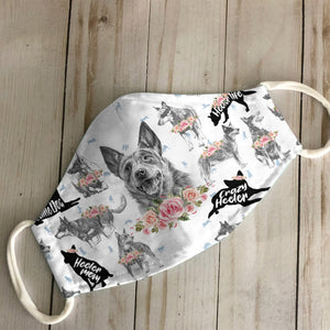 Australian Cattle Dog Floral Vintage EZ07 0207 Face Mask