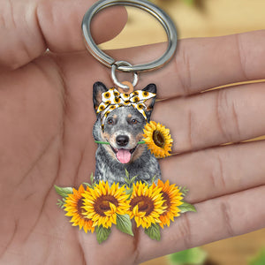 Australian Cattle-Dog Mom Keychain