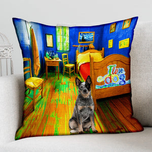 Australian Cattle Dog In the Bedroom-Pillow Case