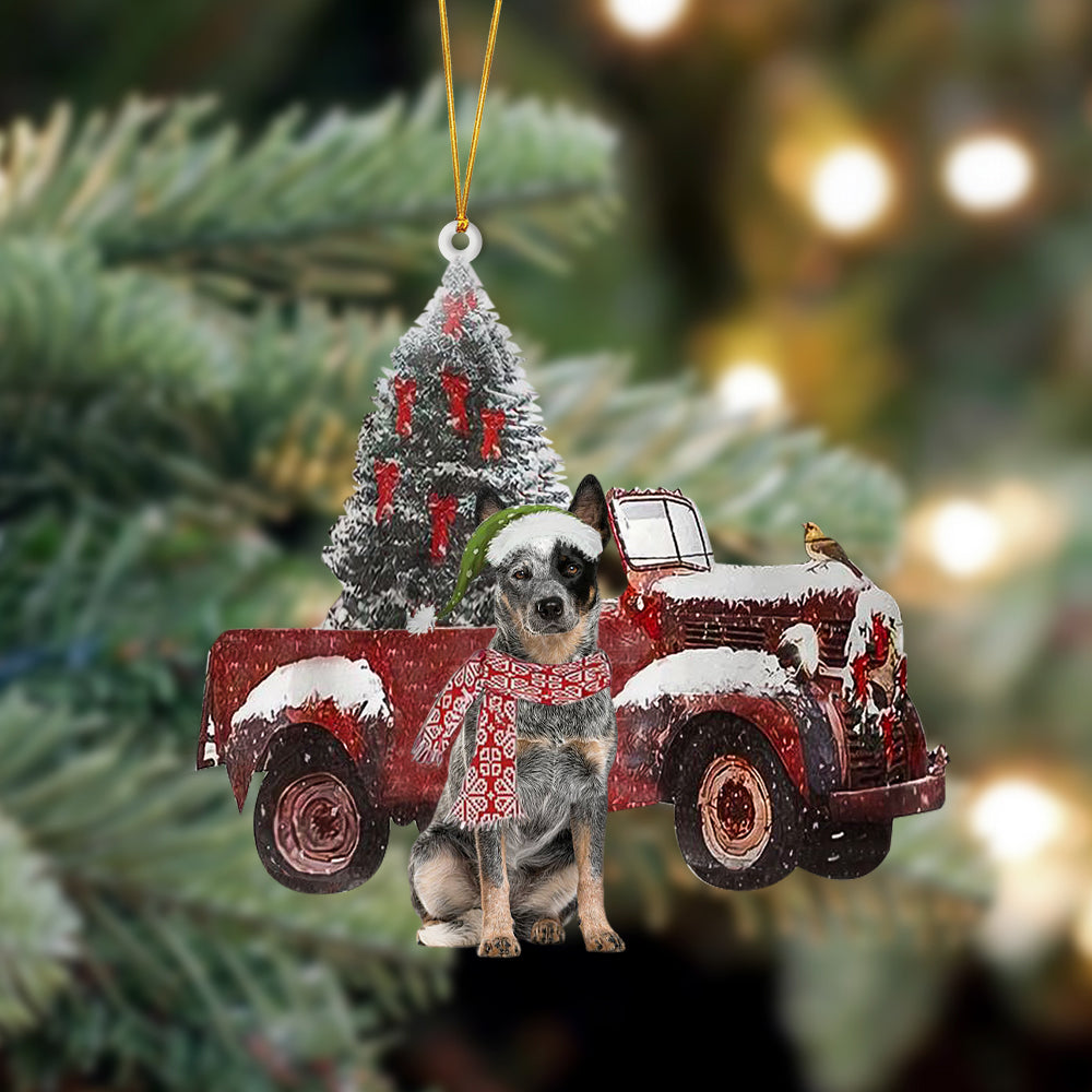 Australian Cattle Dog-Christmas Truck Two Sided Ornament