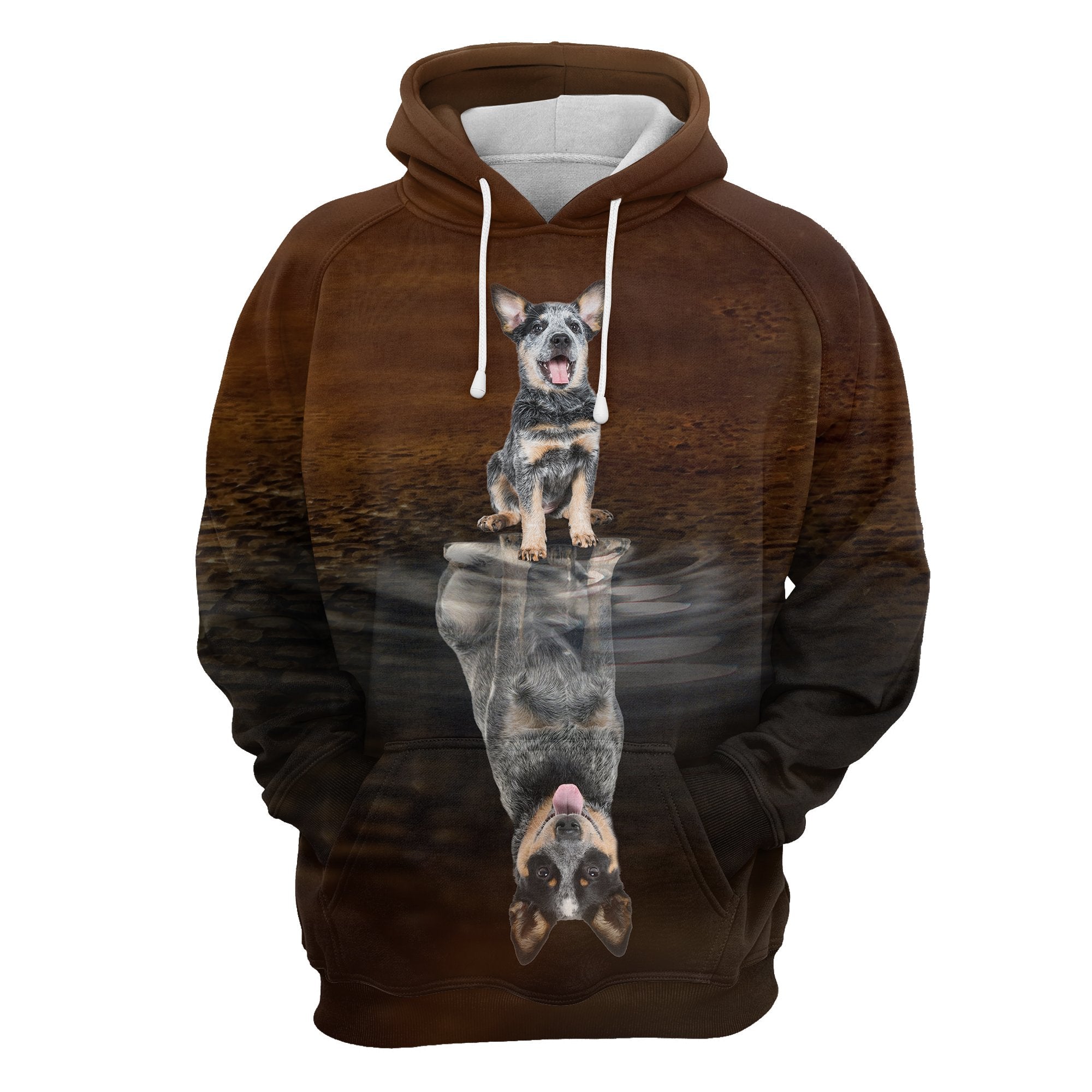 Cute Australian Cattle Dog Reflection All Over Hoodie