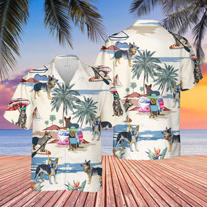 Australian Cattle Dog Summer Beach Hawaiian Shirt