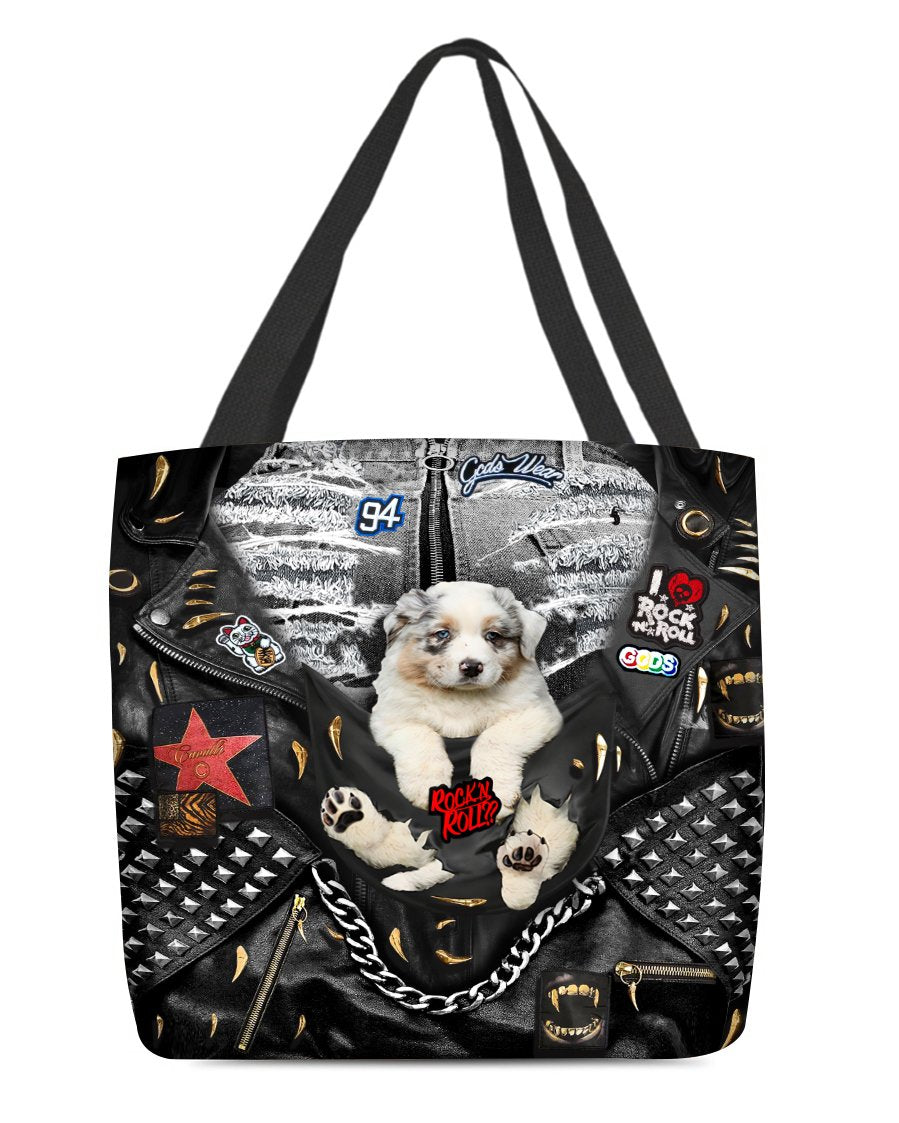 Australian Shepherd-Rock Dog-Cloth Tote Bag