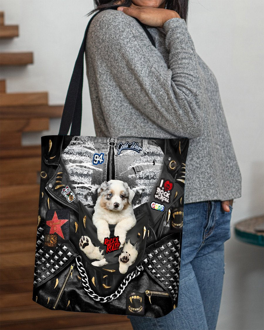 Australian Shepherd-Rock Dog-Cloth Tote Bag