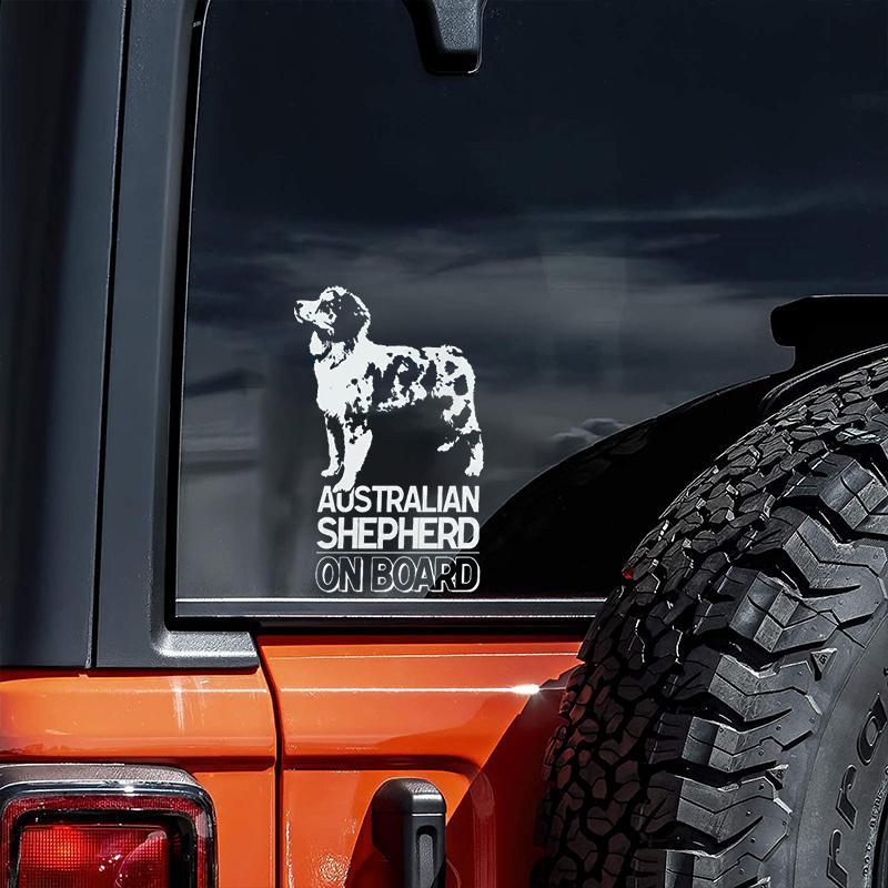 Australian Shepherd 2 on Board-Car Window Sticker-Dog Sign Decal