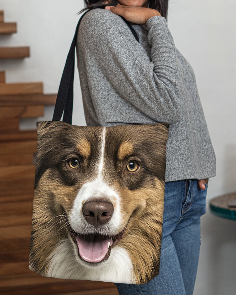 Australian Shepherd 2 Face-Cloth Tote Bag