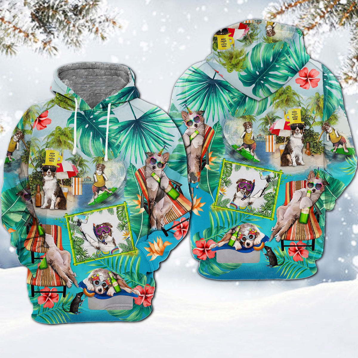 Australian Shepherd 1-Surfing Hoodie