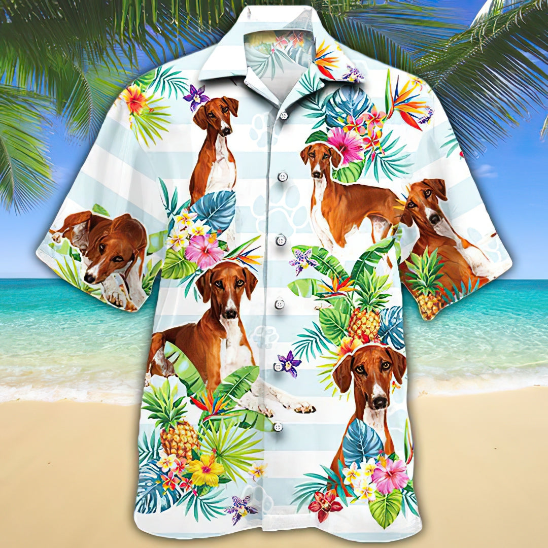 Azwakh Tropical Flower Hawaiian Shirt