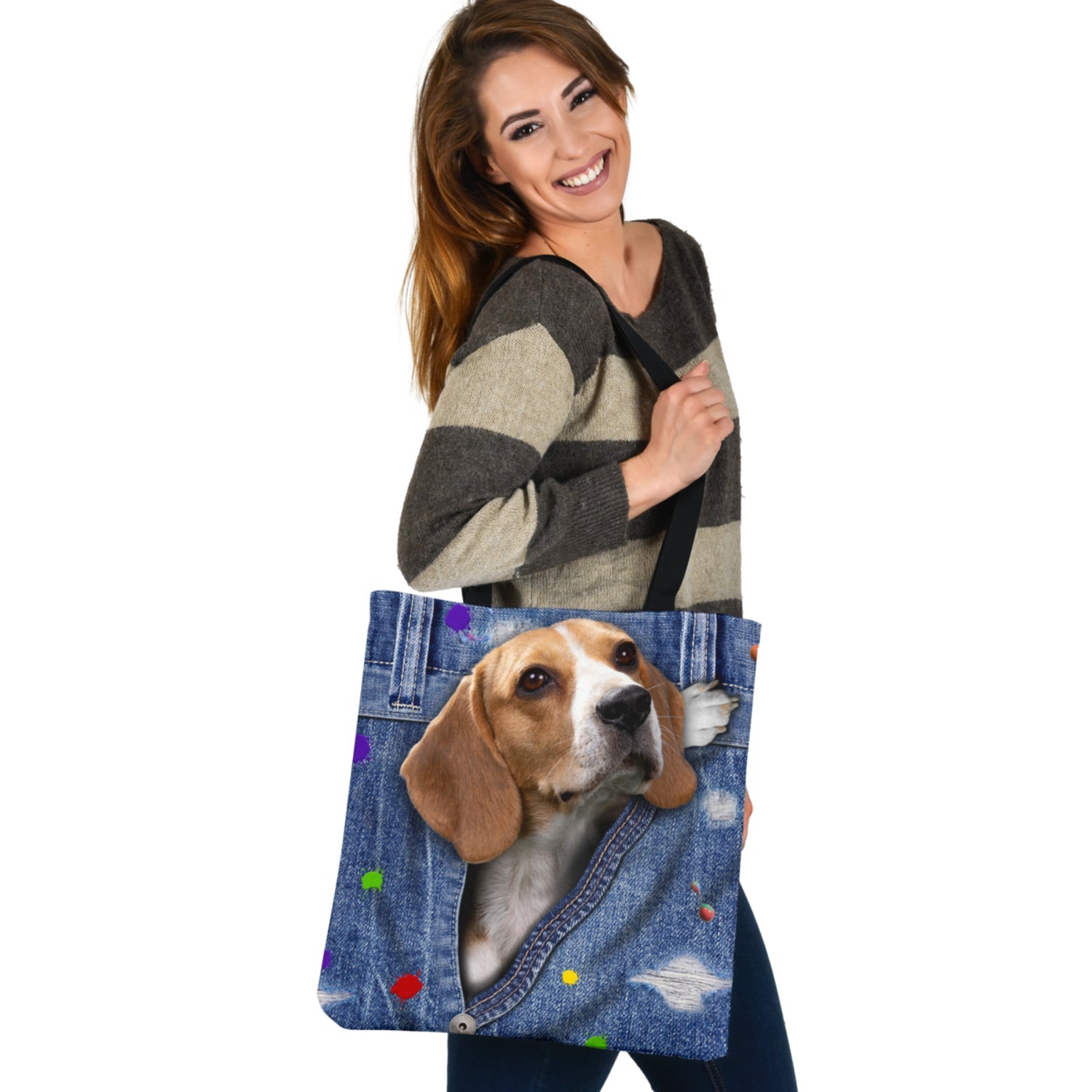 BEAGLE-The Rainbow-Cloth Tote Bag