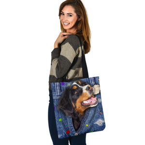 BERNESE MOUNTAIN DOG-The Rainbow-Cloth Tote Bag