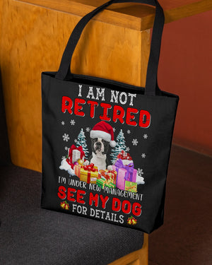 BLACK Boston Terrier-New Management Cloth Tote Bag