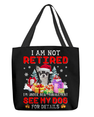 BLACK Chihuahua-New Management Cloth Tote Bag