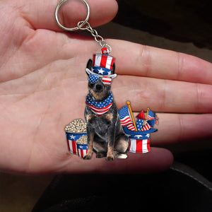 BLUE Heeler-July Stuff Flat Acrylic Keychain