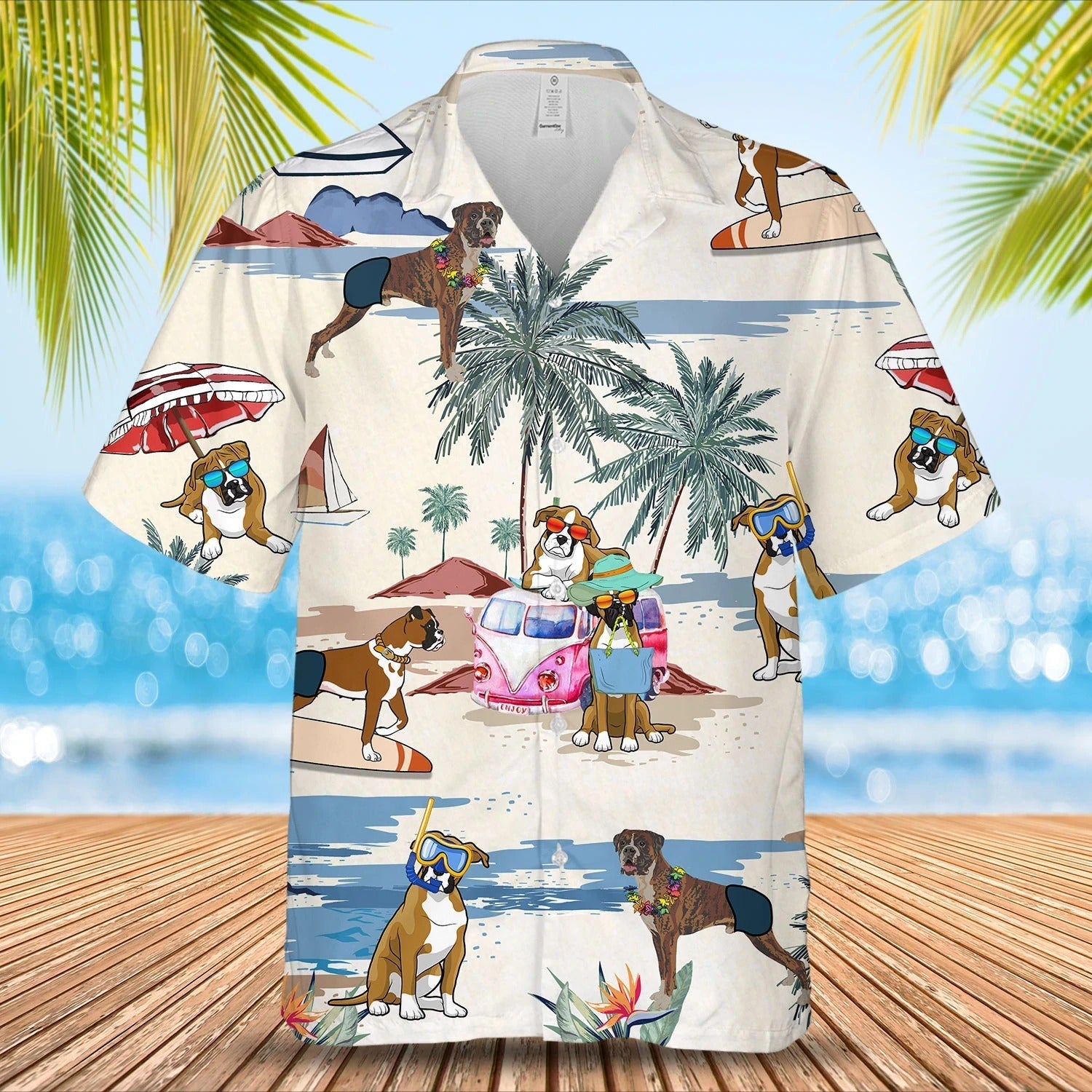 BOXER Summer Beach Hawaiian Shirt