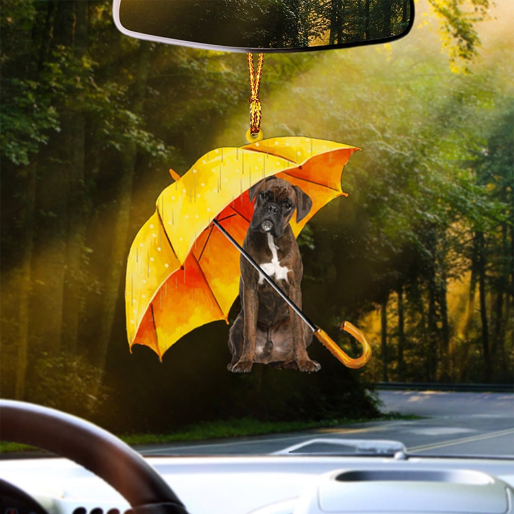 BRINDLE Boxer-The Umbrella Two Sides Ornament