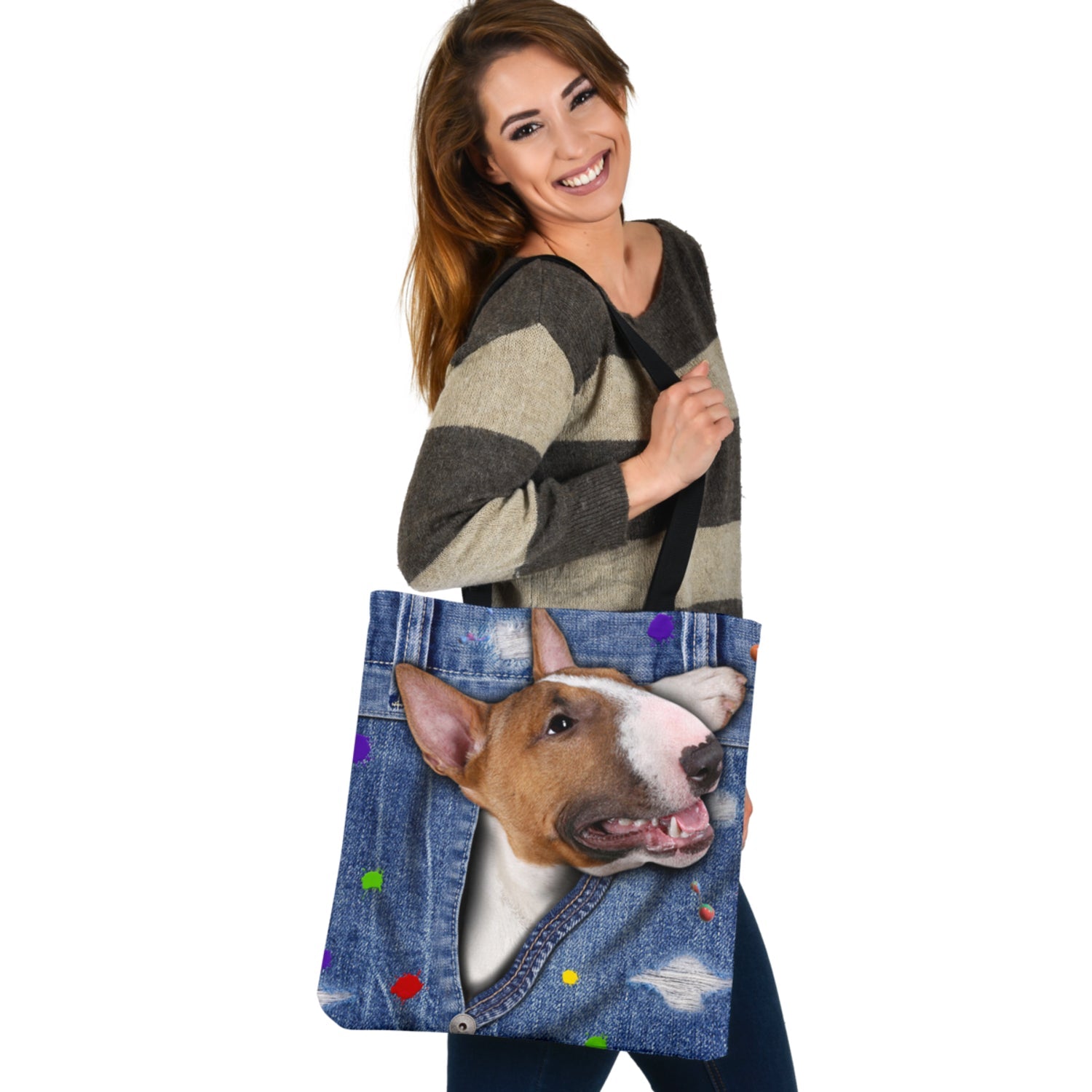 BULL TERRIER-The Rainbow-Cloth Tote Bag