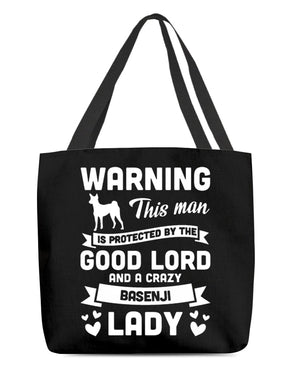 Basenji Crazy lady Cloth Tote Bag