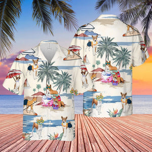 Basenji Summer Beach Hawaiian Shirt