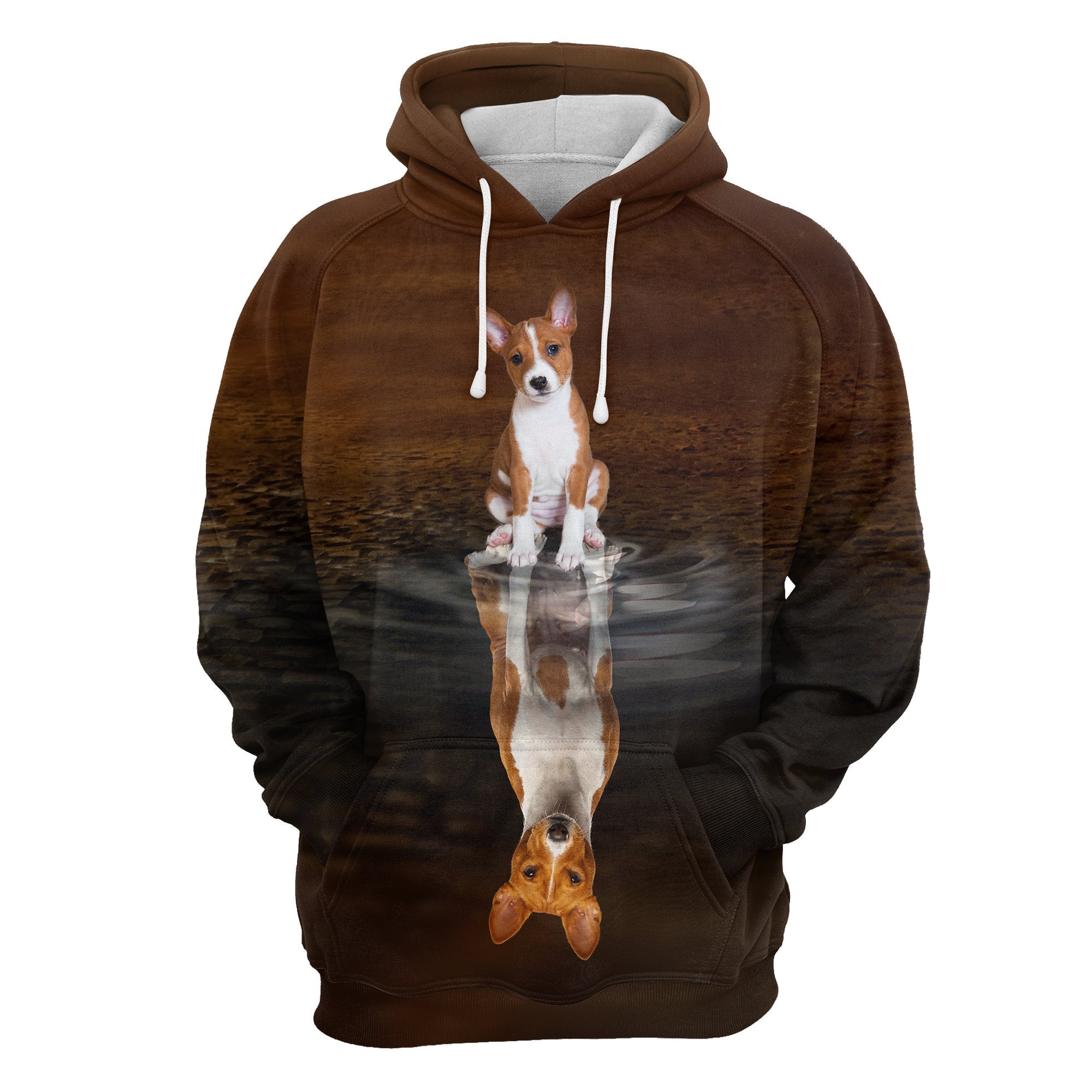 Cute Basenji Reflection All Over Hoodie