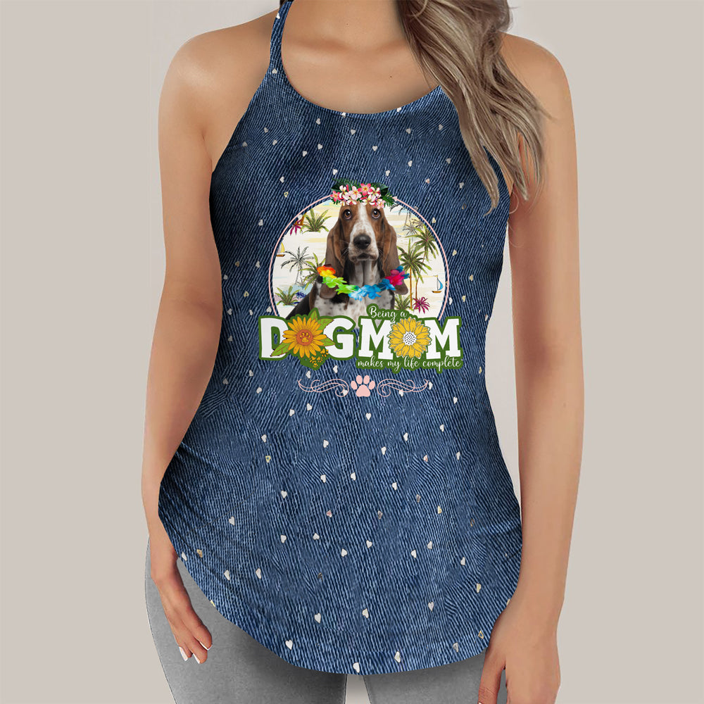 Basset Hound-Hawaii beach Dog Mom Tank Top