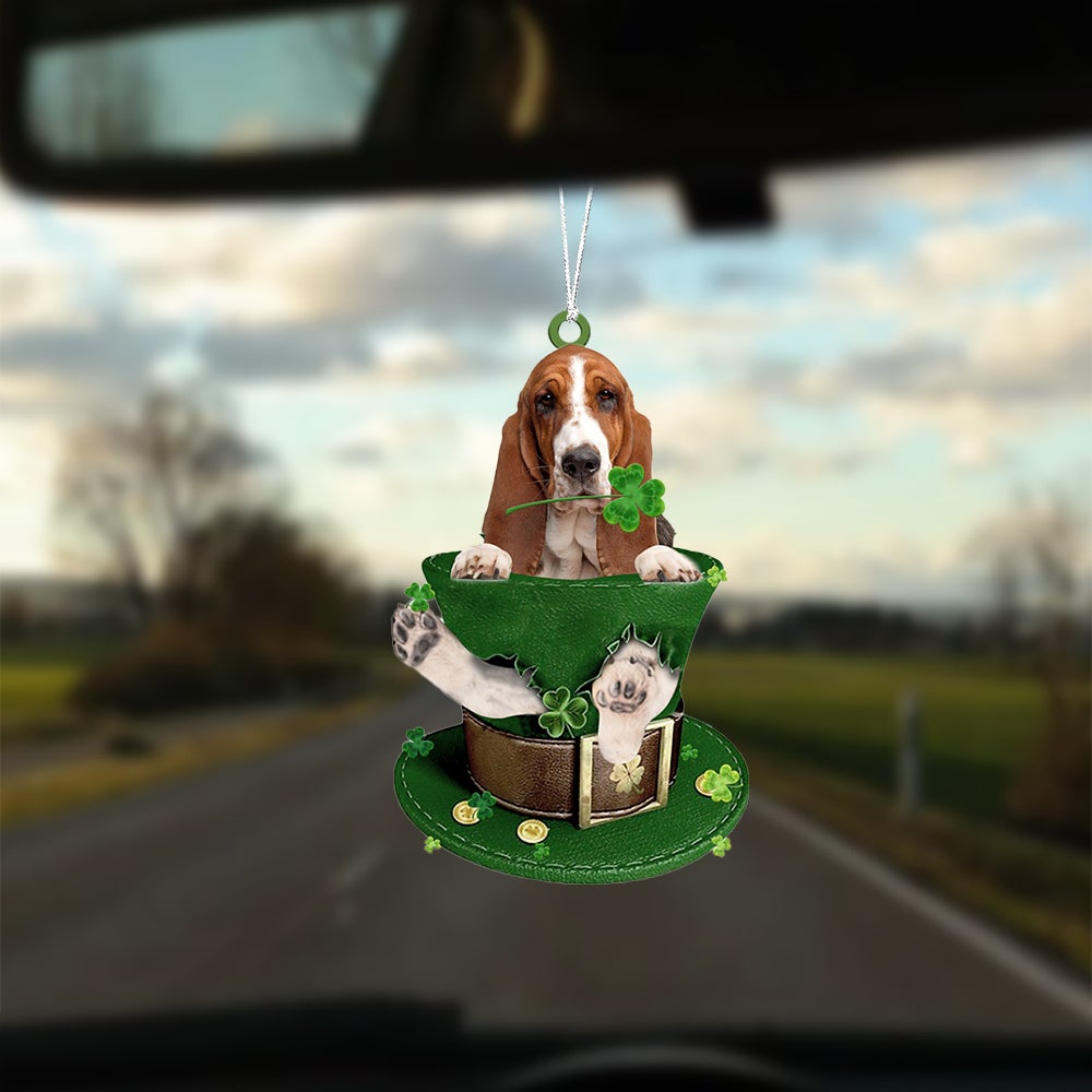 Basset Hound-Patrick Hat-Two Sided Ornament