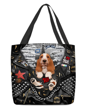 Basset Hound-Rock Dog-Cloth Tote Bag