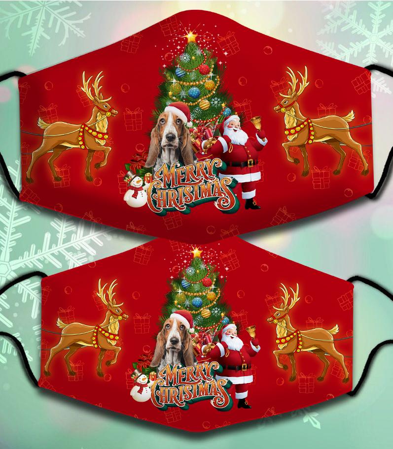 Basset Hound-Santa Claus&Dog-Veil