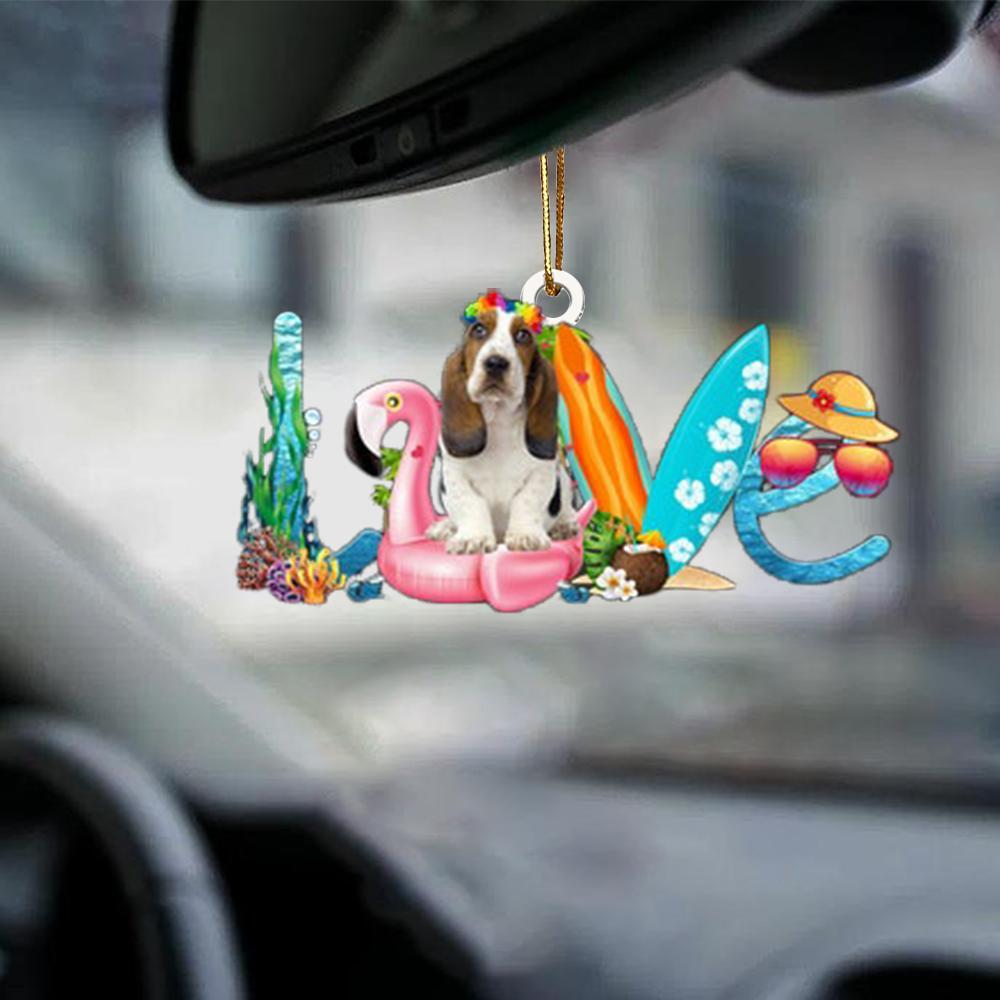 Basset Hound-Dog Mom Life-Two Sided Ornament