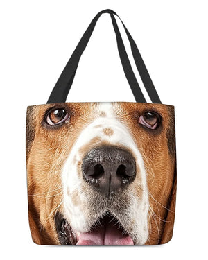 Basset Hound Face-Cloth Tote Bag