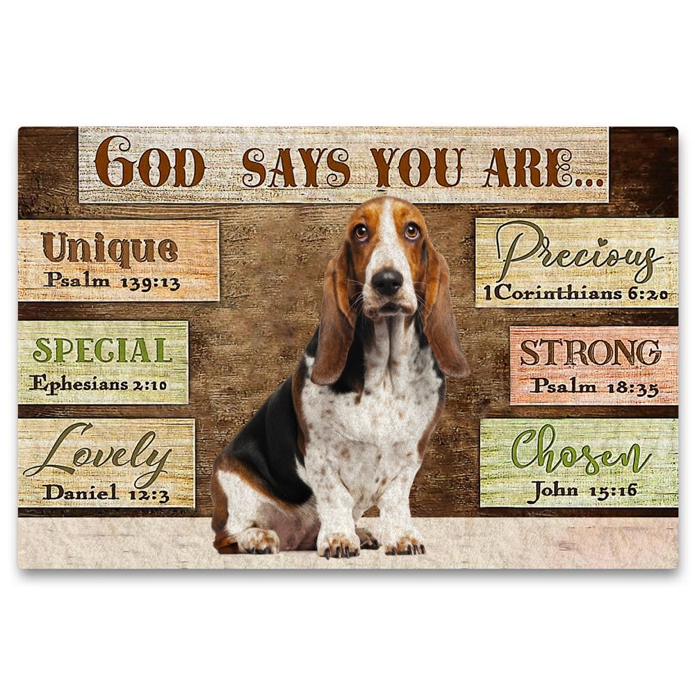 Basset  Hound God Says You Are Doormat