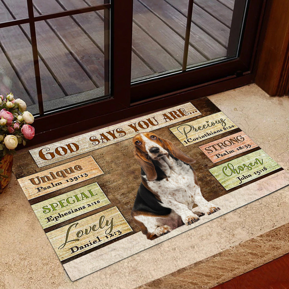 Basset  Hound God Says You Are Doormat