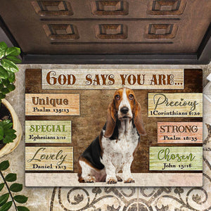 Basset  Hound God Says You Are Doormat