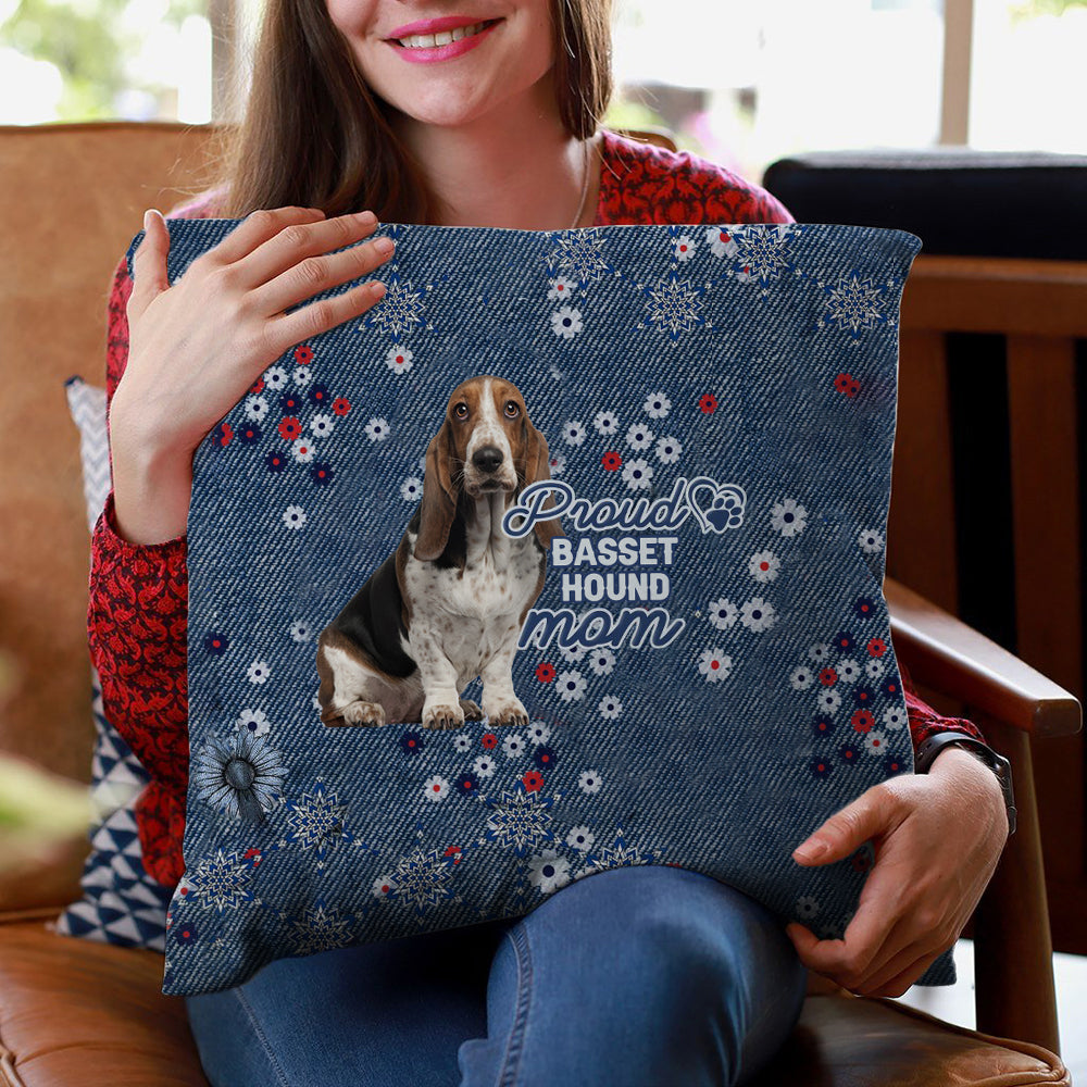 Basset Hound Pround Mom-Pillow Case