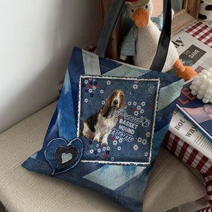 Basset Hound Pround Mom2-Cloth Tote Bag