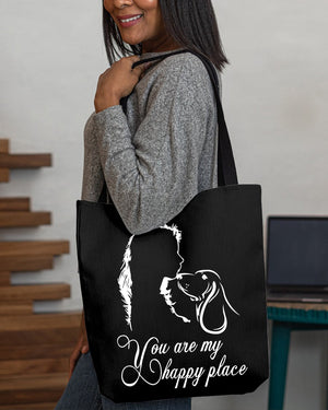 Basset Hound You Are My Happy Place-Cloth Tote Bag