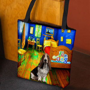 Basset Hound (2) in the bedroom-Cloth Tote Bag