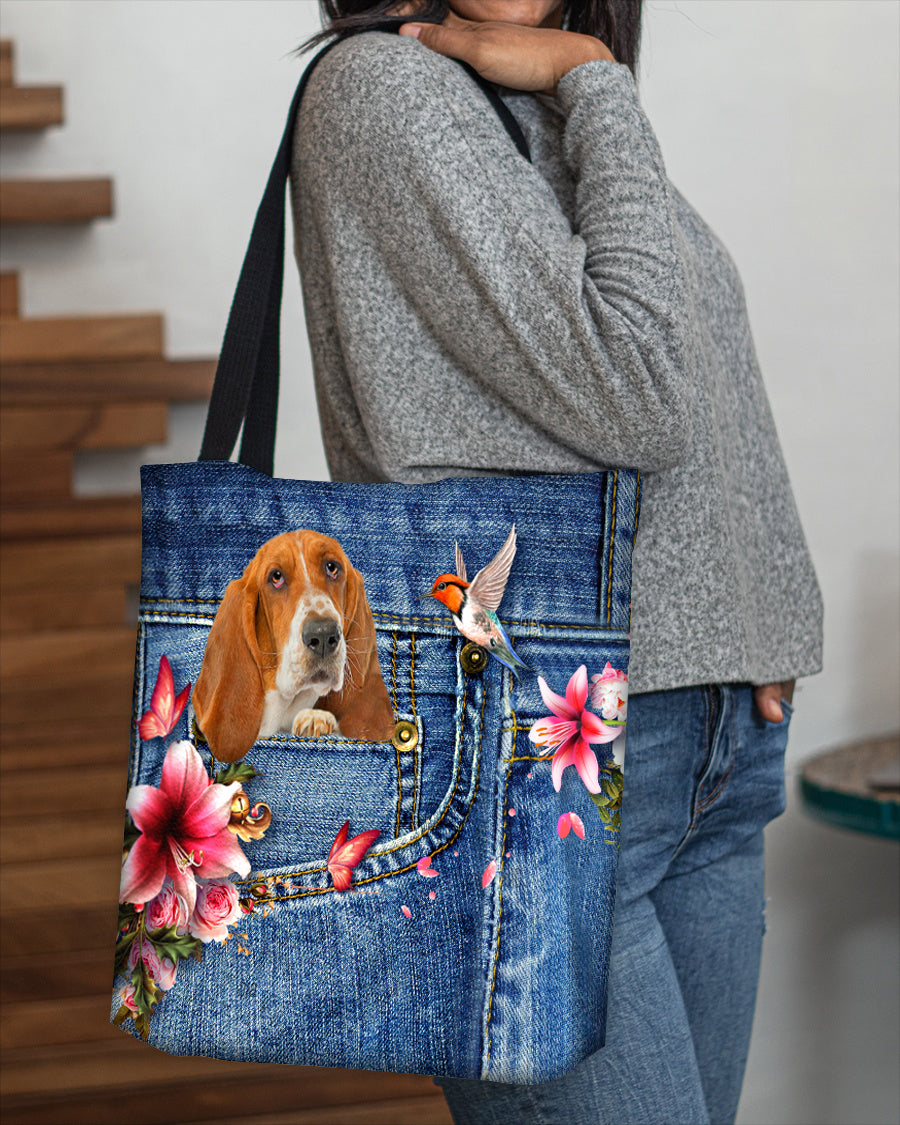 Basset hound-Lily Cloth Tote Bag